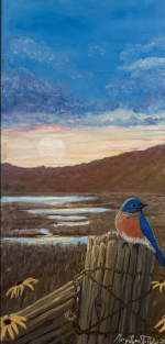 Wetland landscape fine art painting
