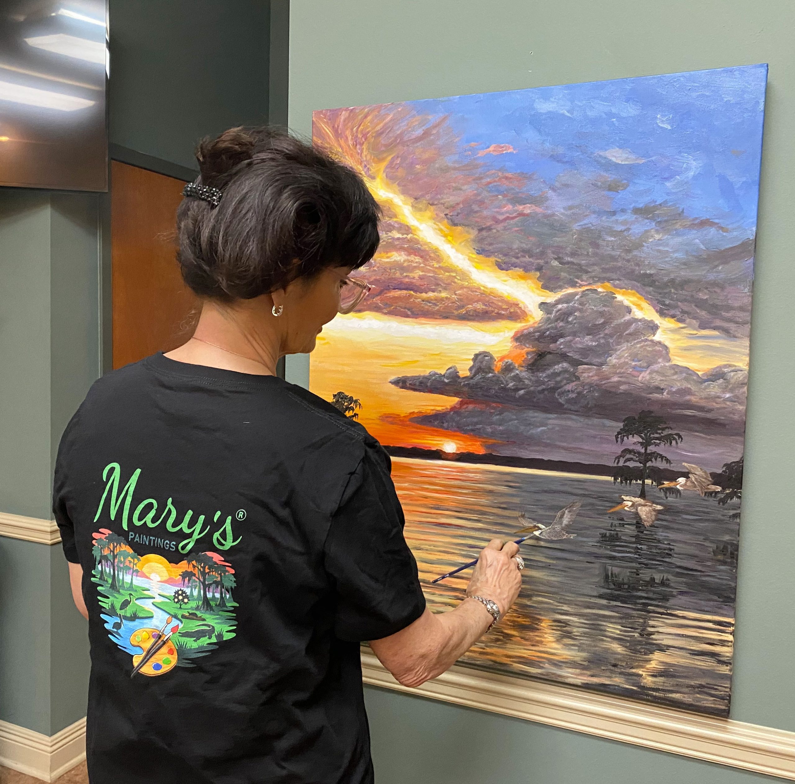 Southern wetlands landscape painting