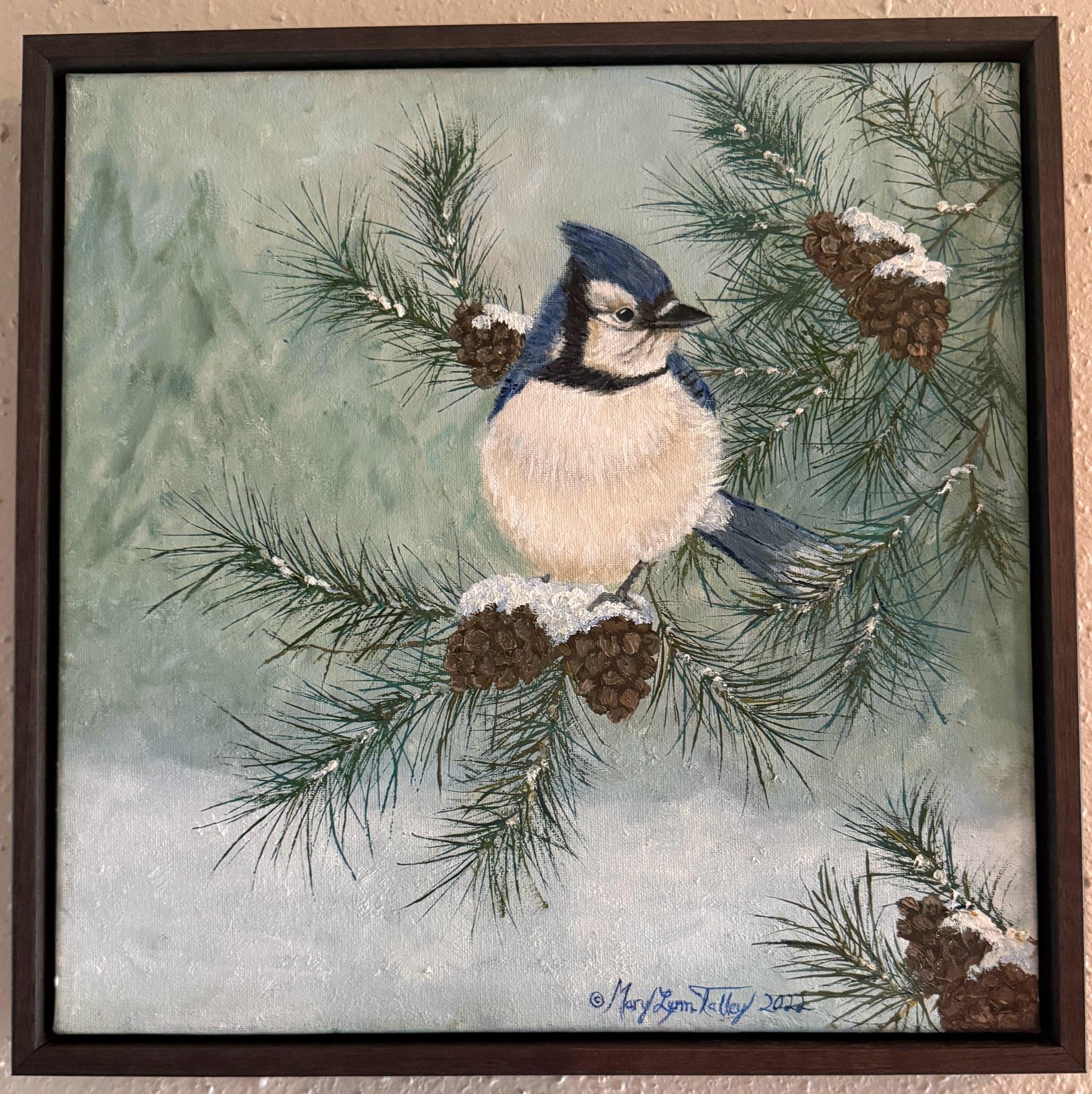 Framed Winder Blue Jay